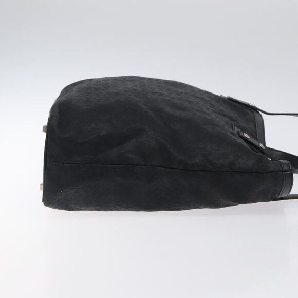 CELINE C Macadam Canvas Tote Bag Nylon Black Silver - Picture 4 of 12